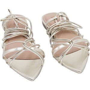 INC International Concepts Kharmaa Gold Strappy Pointed Sandals Women's US 8M